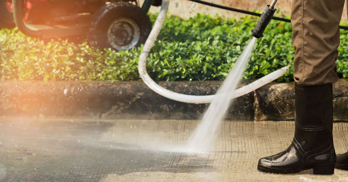 Eco-friendly pressure washing techniques employed by Lakeland Wash Pros, showcasing their commitment to environmental sustainability.